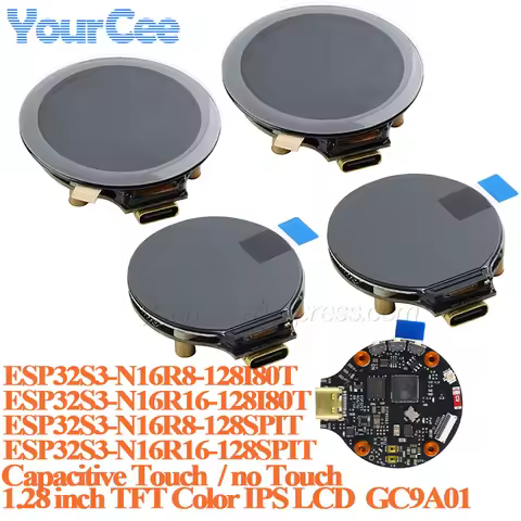 ESP32-TFT 1.28 Inch Round IPS 65K Color TFT Touch Display LCD Screen Module 1.28" 240*240 ESP32 2.4G
