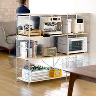 日本霜山 87CM面寬不鏽鋼四層收納置物架-DIY