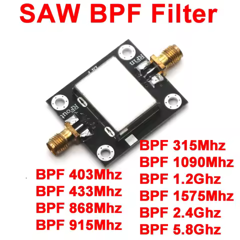 RF BPF 315M 433M 868M 915M 1090M 1.2G 1.5G 2.4G 5.8G SAW band pass filter For Radio SDR Wireless com