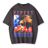 NIPSEY HUSSLE VINTAGE RAP TEE (DARK GREY T-SHIRT)