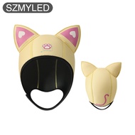 XMZ276 Cat Ears Diving Hood 3mm Neoprene Diving Hood Waterproof Hat Wetsuit Hood Cap Swim Caps With 