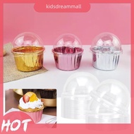 [KidsDreamMall.my] 50 Pcs Plastic Lids Disposable Muffin Cupcake Cup Lids Useful for Cupcake Muffin