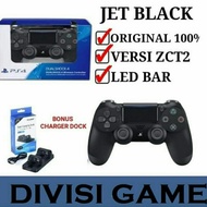 HITAM Dualshock 4 Wireless Controller (Joystick PS4) -- Black / Black original original