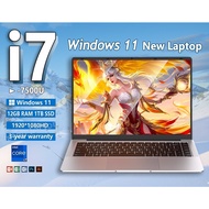 【3-Year-Warranty 】i7 Portable Laptop Computer PC Gamer Windows 11 Intel Core i7-7500U 14.1 inch Offi