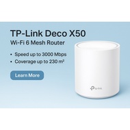 TP-Link Deco X50 contains 1 2 3 Pack AX3000 Whole Home Mesh Dual Band WiFi 6 System X 50 TP link tpl