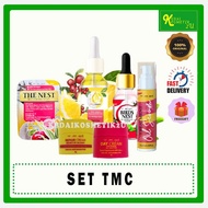 TMC 5 in 1 Repair Skincare Set Sabun TMC , Serum TMC , Repair Cream TMC tmc repair cream skincare se