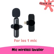 microphone wireless lavalier mic clip on youtuber vlogger smartphone - 1 MIC IPHONE