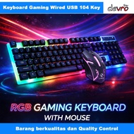 Gaming Keyboard Mouse Package - Wired Gaming Keyboard USB Membrane RGB 104 Key - LIMEIDE GTX300 Keyb