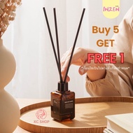 INZEN อินเซ็น ก้านไม้หอม กลิ่นหอม Reed Diffuser ก้านไม้หอมปรับอากาศ 50 ml. | ขวดสีชา