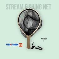 Fishermen real wood hand net. Sauk ikan jeram mini sauk sauk udang tengas bamboo wood tangguk sauk