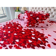 3D elastic bed sheet set model TT47-Tim [4 Piece] includes 1 sheet - 2 pillowcases - 1 pillowcase