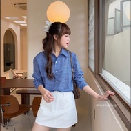 Chân váy basic kaki mềm dáng ngắn túi vuông phối cúc vạt đôi #477 HAVANA CV308