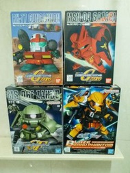 SD BB  gundam MS-06S Zaku II, Blaze zaku phantom, Rx-77-2 Guncannon, Msn-04 Sazabi, 沙煞比,雷射大砲, 綠渣古, 閃