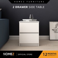 [FREE Shipping] Homez Side Table with 2 Layer Drawer Storage (1.5ft) - HMZ-FN-ST-7004