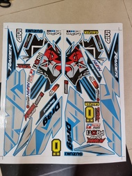 Tem xe suzuki raider mặt khỉ tặng kèm logo