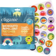 CliganicMosquitoRepellentStickers(90Pack)-PositiveVibesPatchesforKids,DEET-Free,EssentialOilInfused