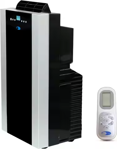 14,000 BTU Portable Air Conditioner with Heater, Dual Hose Dehumidifier, and Cooling Fan for 500 Sq