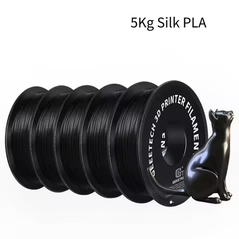 GEEETECH 5Kg 3D Silk PLA Filament 1Kg/roll 1.75mm Spool Wire For 3D Printer Material,Safety, Vacuum 