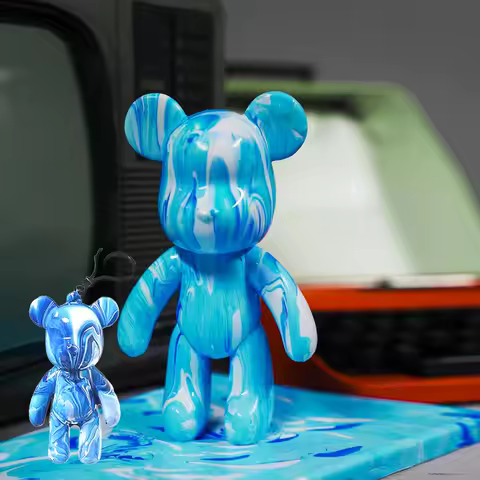 Fluid Bear and Keychain Animal Creativity Paints Set for Home Decoration Gift