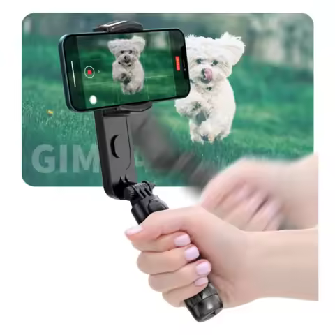 Q09 Stabilizer Bt Gimbal Stabilizer Single Axis Selfie Stick Anti-shakeTripod With Led Fill Light fo
