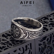 AIFEI JEWELRY Accessories Korean 925 Original Women For Perempuan 純銀戒指 Compass Ring Silver Cincin Sterling Perak Adjustable R1790