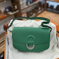 全新Hermes Cherche Midi 25 孔雀綠銀扣Evercolor皮 Z6 MALACHITE PHW ,A刻 #愛馬仕豬鼻包