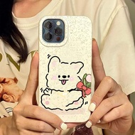 เคสไอโฟน FOR IPHONE 11 14 PRO iPhone 12 13Pro MAX X XS XR XSMAX 7 8 SE2020 14 7 8 Plus Casing เคส funny Phone Case เคสโทรศัพท์ป้องกันกล้อง คู่ กระต่ายน่ารัก