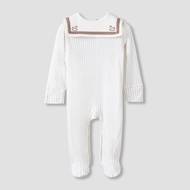 Babyshop Giggles Striped Sailor Collar Sleepsuit