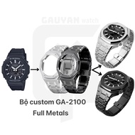 Custom AP Full Metal Case for GA-2100 watch, metal frame and strap