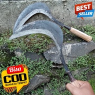 Sabit padi super tajam baja asli -sabit pengaritan dan babak semak-aret sabit asli pande jawa