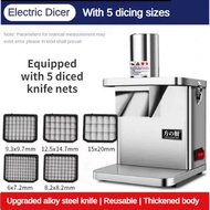 250W Electric Diced And Sliced Machine Multifunction Potatoes Carrots Dicing Salad Maker Portable Ki