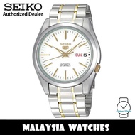 Seiko 5 SNKL47K1 Automatic See-thru Back White Dial Two-Tone Stainless Steel Men's Watch