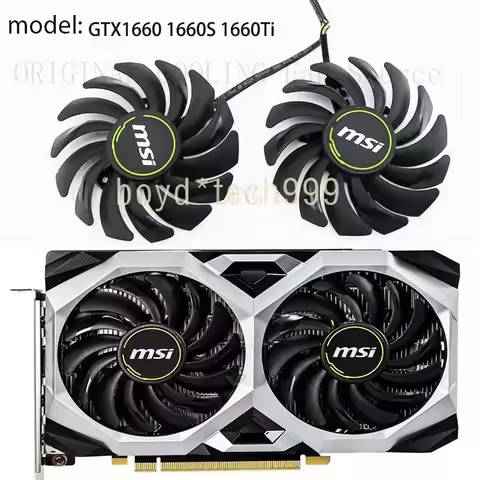 HH Fan Set For MSI GeForce PLD09210S12HH GTX1660 1660Ti SUPER VENTUS XS GPU Cooler