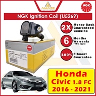 NGK Ignition Coil U5269 for Honda Civic FC 1.8 (2016-2021)(Equals 30520-R1A-A01)Original Plug Coil[A
