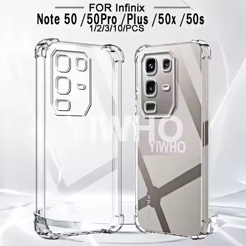 1/2/3/10 Pcs Transparent Phone Case for Infinix Note 50 Pro Ultra 50x 50s Note60 50Pro + 4G 5G India