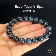 กำไลข้อมือ กำไลหิน หินมงคล บลูไทเกอร์อาย Blue Tiger’s Eye เกรด A หินนำโชค ลูกปัด หิน  8 10 12 มม