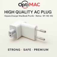 Optimac High Quality AC Plug Charger Head Macbook Pro Air Retina M1 M2 M3 Strong Safe Premium