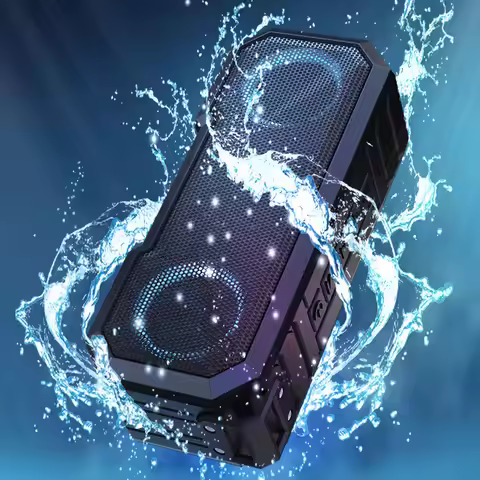Portable Bluetooth Speaker Wireless Flash Light Speaker TWS Bass Stereo IPX7 Waterproof Loudspeaker 