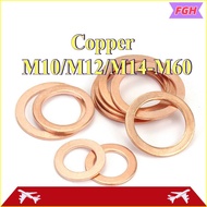 Copper flat gasket, marine watch flat gasket, sealing gasket, pure copper metal screw flat gasket M1