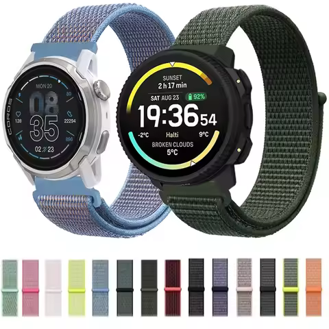20/22mm Nylon Strap for COROS APEX 2-4 42mm PACE Pro/3-2 Replacement Wristband Suunto Vertical 2 Rac