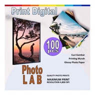 Photo 4R 3R SAIZ 100pcs Print Digital Printing Murah Cuci Gambar Glossy Photo Paper