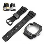 Silicone Watch Strap &amp; Stainless Steel Bezel for GW-M5610 DW-5600/5700/6900 Watch Band 16mm Soft Rubber Bracelet Watch Accessories