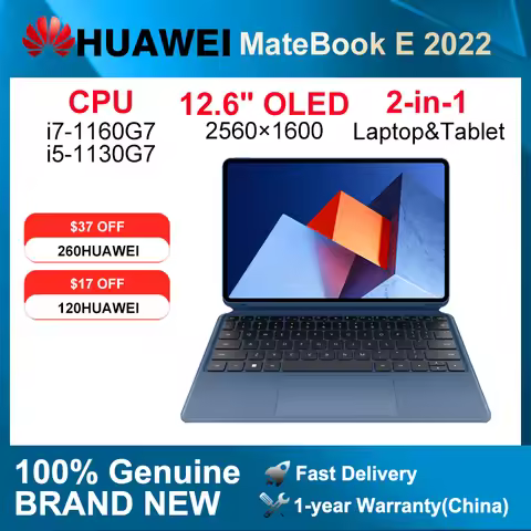 2022 HUAWEI MateBook E Tablet Mini Pc 12.6 Inch OLED Full Screen 2 In 1 Laptop i5/i7 8GB16GB 256GB/5