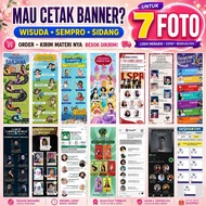 Custom 7-Photo Graduation Banner for Bachelor's College Students, Free Design