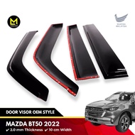 Mazda BT50 2022 2025 New Mazda BT50 Door Visor OEM 2.0mm Thickness 10cm Widths Window Air Press