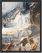 Fxojyvo Engineered Wood 22x28 Frame, Black Picture Frame for 22 x 28 Inch Poster Puzzle Photo, Light