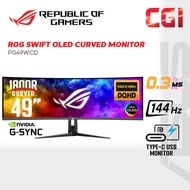 Asus 49"ROGSwift PG49WCD QDOLED DQHD HDR400Gsync 144Hz0.03ms DeltaE<2 CurvedTypeC Super UltrawideErg