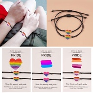 Crazy 2Pcs Rainbow Strand Bracelets Set Lovely Stretchable Bracelet for Women Girls