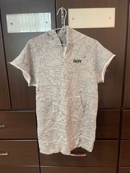 BAPE 正品灰色短袖連身裙 洋裝 長版帽T   A BATHING APE