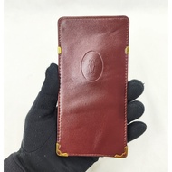 original Cartier glasses sunglasses case mast line Bordeaux leather
